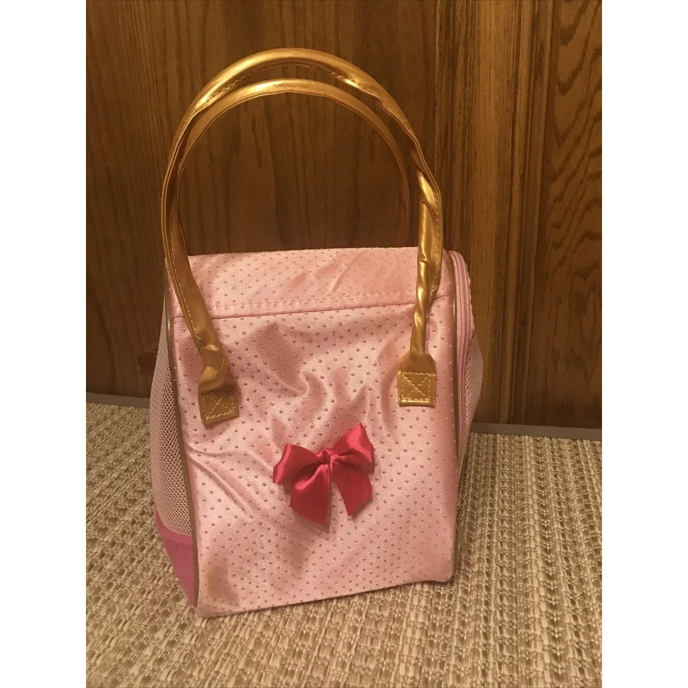 Pucci Pups Pink Dog Carrier Bag‎ Purse with Plush Dog Toy Bows